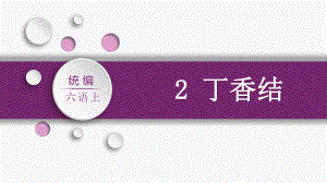 第1单元：2.丁香结（课件）-2021-2022学年语文六年级上册.pptx