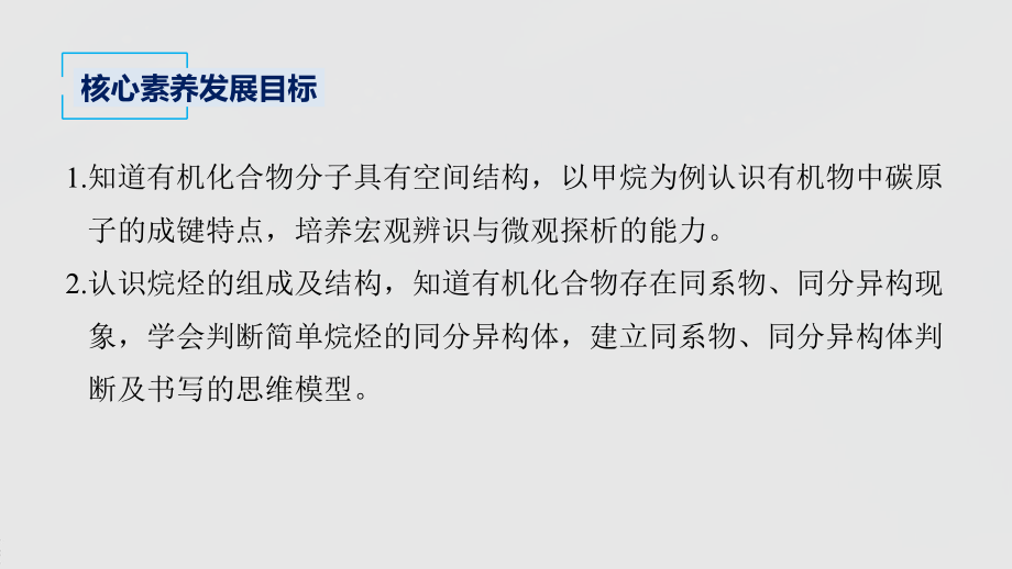 2022届高中化学新教材同步必修第二册 第七章 第一节 第1课时 碳原子的成键特点 烷烃的结构.pptx_第3页