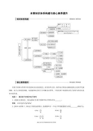 2022届高中化学新教材同步选择性必修第二册 第一章 本章知识体系构建与核心素养提升.docx