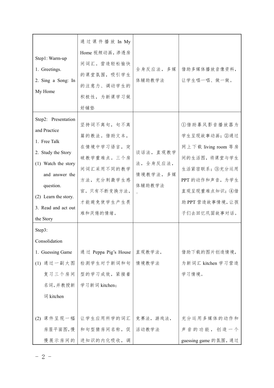 北师大版（三起）四上Unit 4 Bobby's House-lesson 1 This is the living room-教案、教学设计--(配套课件编号：00d2b).doc_第2页