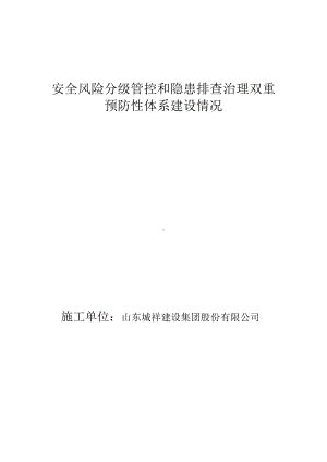 安全风险分级管控和隐患排查治理双重预防性体系建设.docx