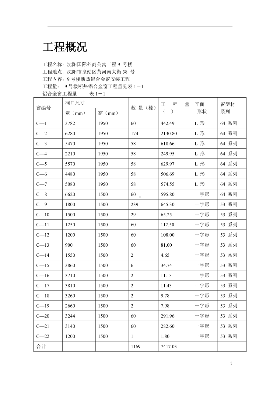 断热铝合金窗安装工程施工方案.doc_第3页