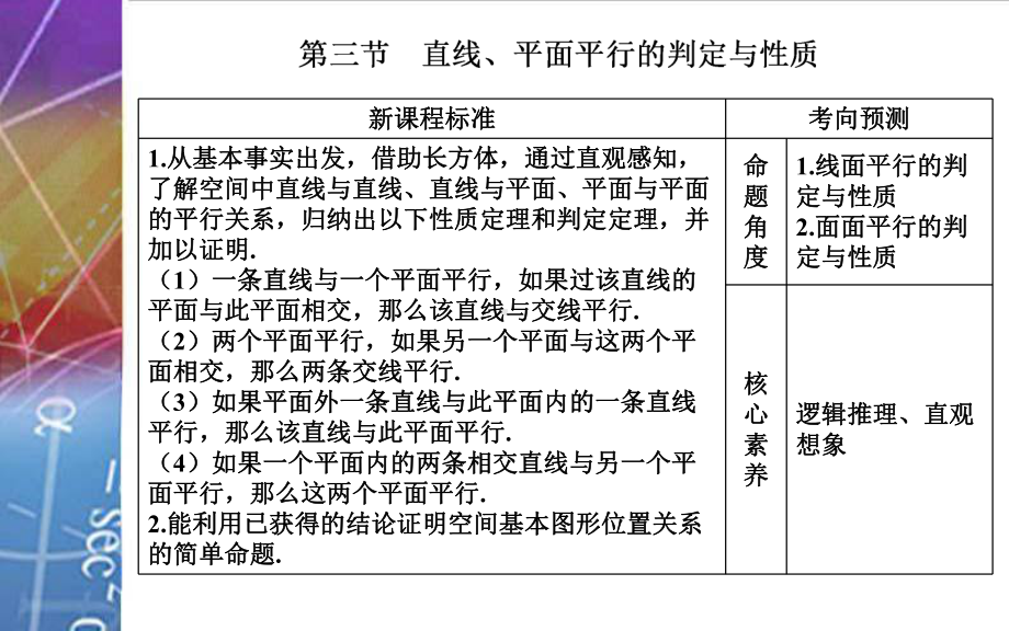 2022届《金版学案》高考数学总复习 第三节 直线、平面平行的判定与性质.ppt_第2页