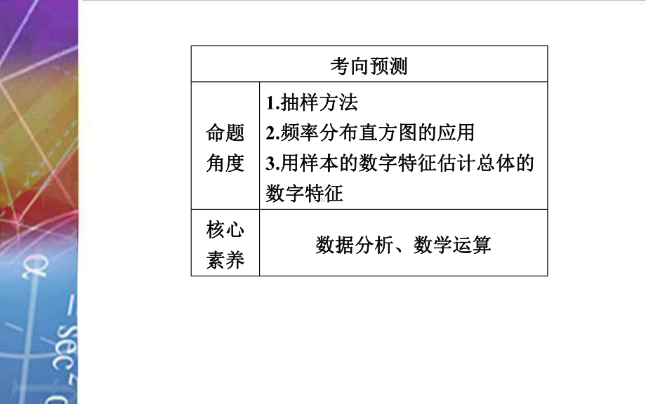 2022届《金版学案》高考数学总复习 第一节 随机抽样与用样本估计总体.ppt_第3页