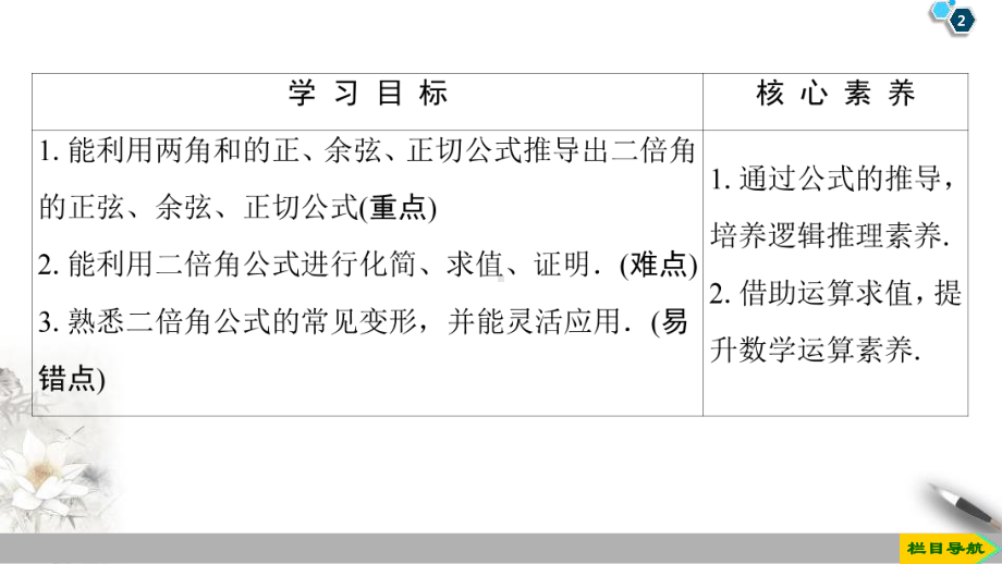 5.5 5.5.1 第4课时　二倍角的正弦、余弦、正切公式.pptx_第2页