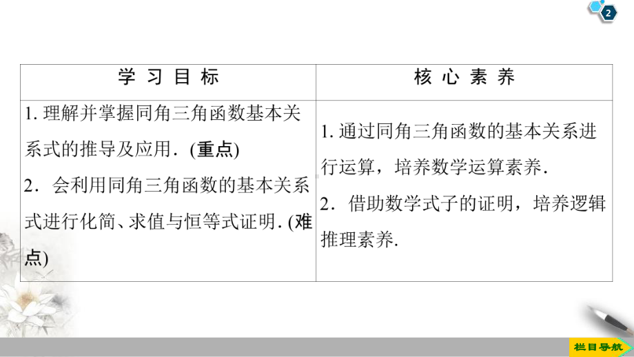 5.2 5.2.2　同角三角函数的基本关系.pptx_第2页