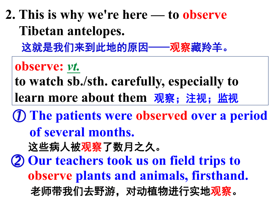 （2021新人教版）高中英语必修第二册Unit 2 Wildlife protection Language Pointsppt课件.ppt_第3页