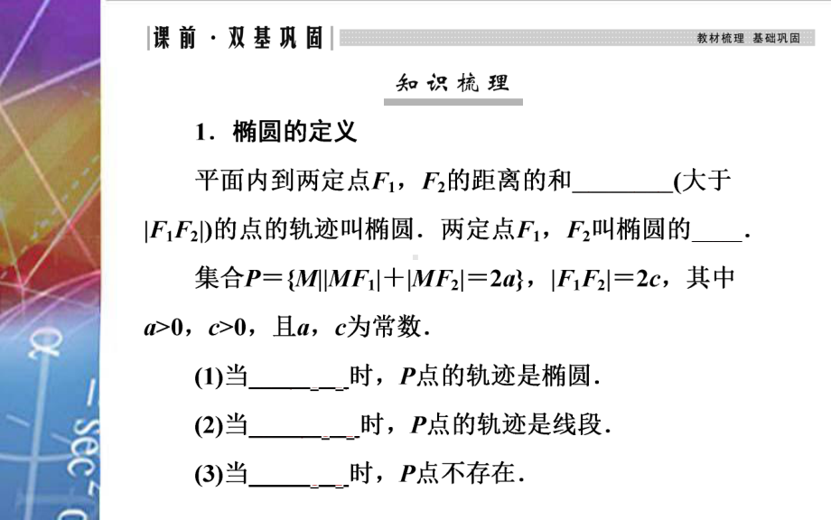 2022届《金版学案》高考数学总复习 第五节第一课时 椭圆及其性质.ppt_第3页