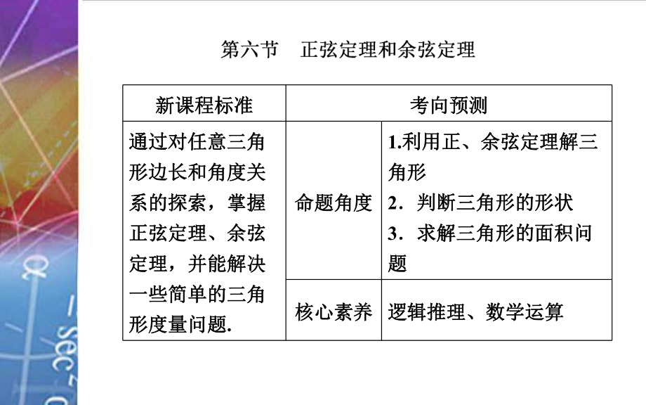 2022届《金版学案》高考数学总复习 第六节 正弦定理和余弦定理.ppt_第2页