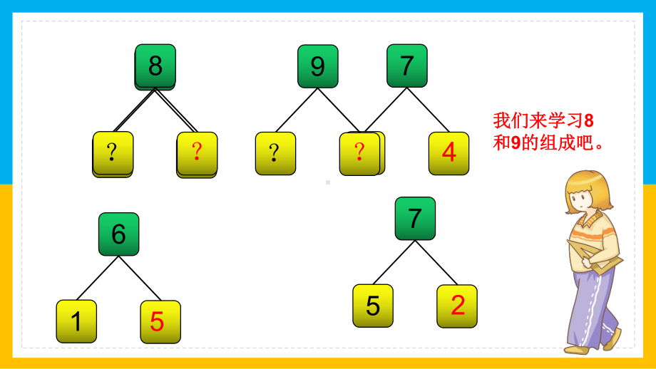 小学数学一年级上册《6~10的认识加减法8、9的组成》教学课件.pptx_第2页