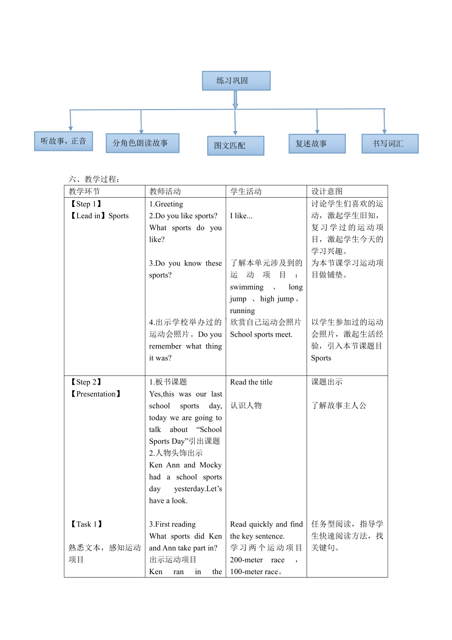 北师大版（三起）六上Unit 3 Sports-Lesson 1 School Sports Day.-教案、教学设计--(配套课件编号：4064c).doc_第2页