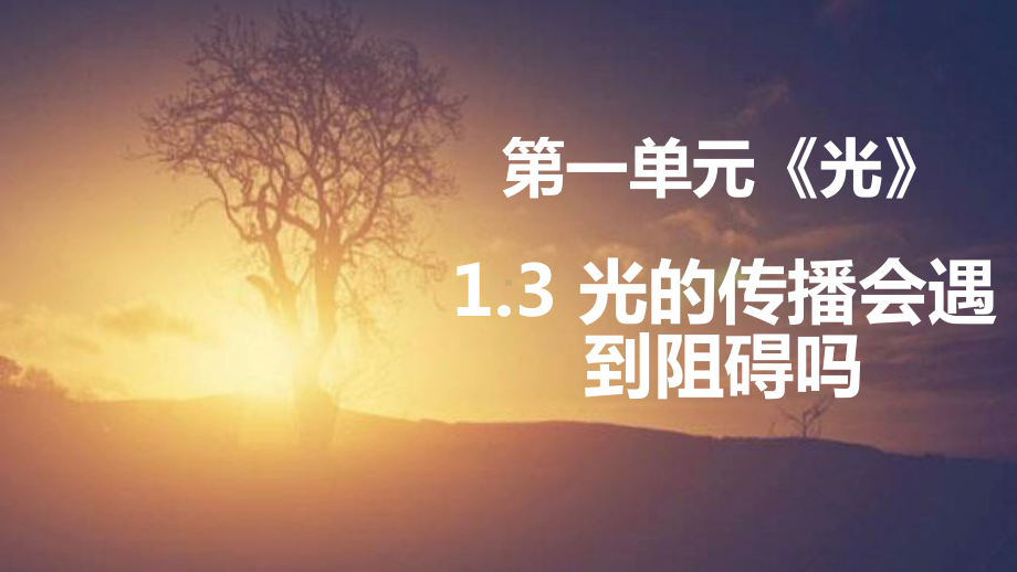 2021新教科版五年级上册科学1.3 光的传播会遇到阻碍吗 ppt课件.pptx_第1页