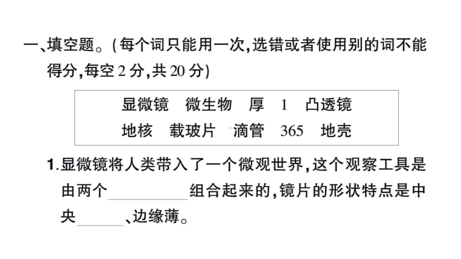 2021新教科版六年级上册科学期中测试卷 ppt课件.ppt_第2页