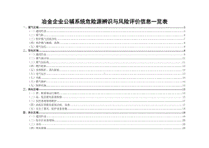 公辅系统险源辨识与风险评价信息表（06）.doc