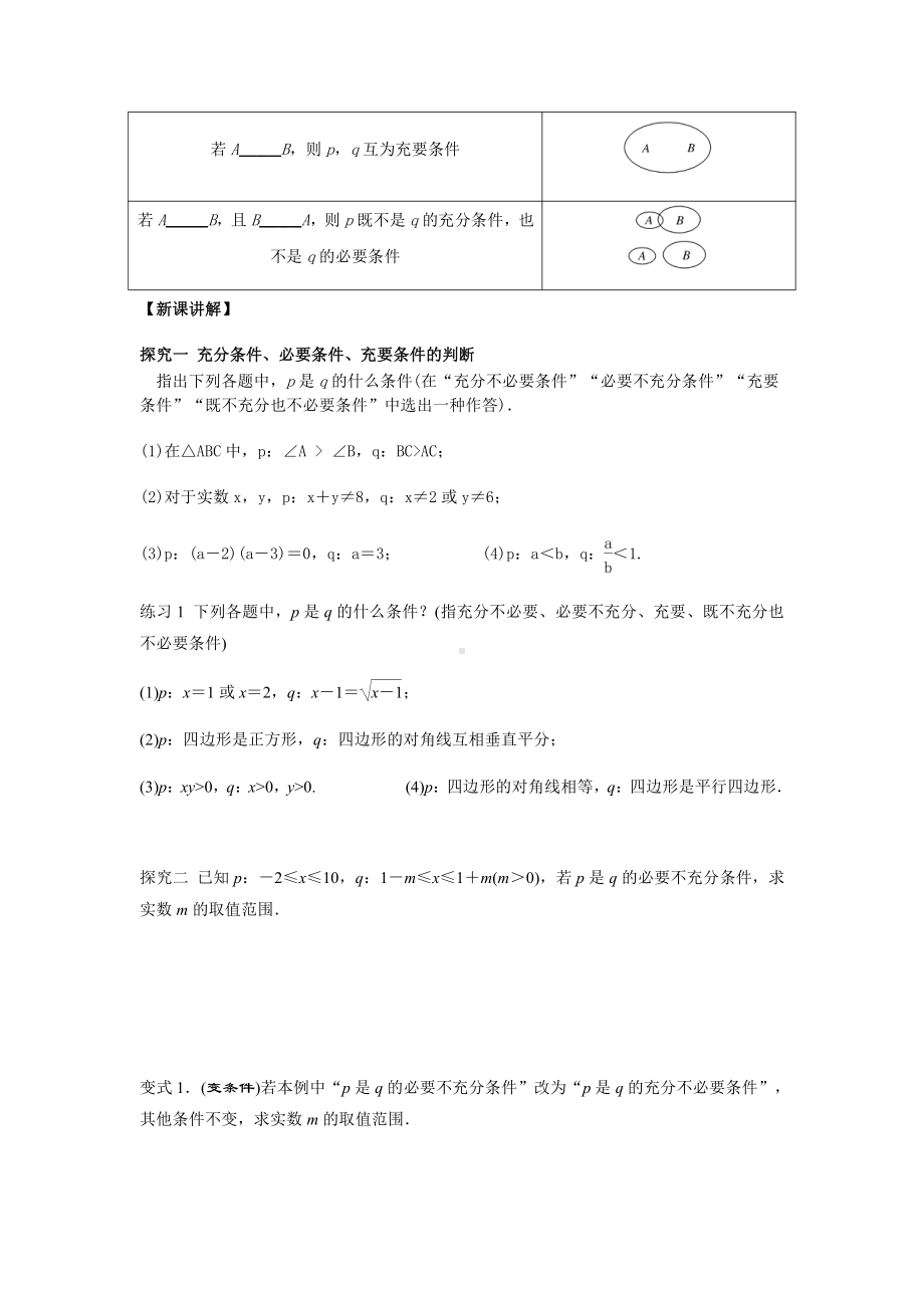 （2021新教材）人教A版《高中数学》必修第一册1.4.2充要条件导学案.docx_第2页