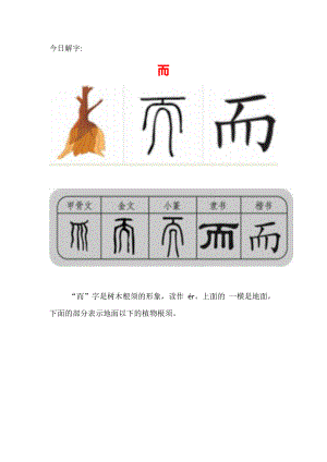 （汉字深度解析）今日解字：而.docx