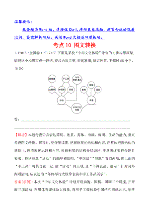 2016年高考语文分类题库 考点10 图文转换.doc