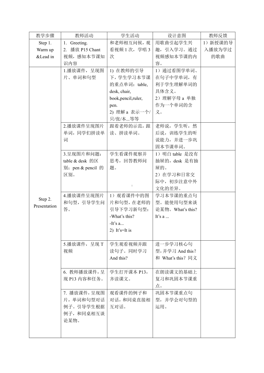 广东版三年级上册Unit 2 My Classroom-Lesson 2-教案、教学设计--(配套课件编号：902d0).doc_第2页