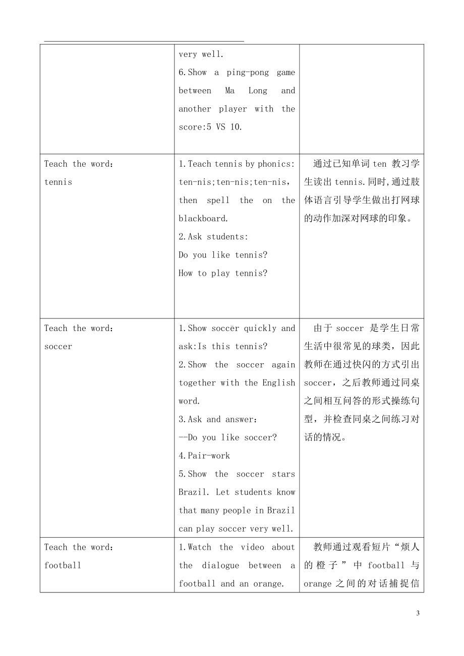 广东版三年级上册Unit 8 Sport-Lesson 1-教案、教学设计--(配套课件编号：e1a21).doc_第3页