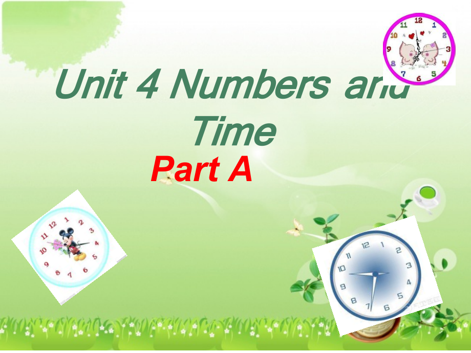 闽教版四年级上册Unit 4 Numbers and Time-Part A-ppt课件-(含教案)--(编号：c081f).zip