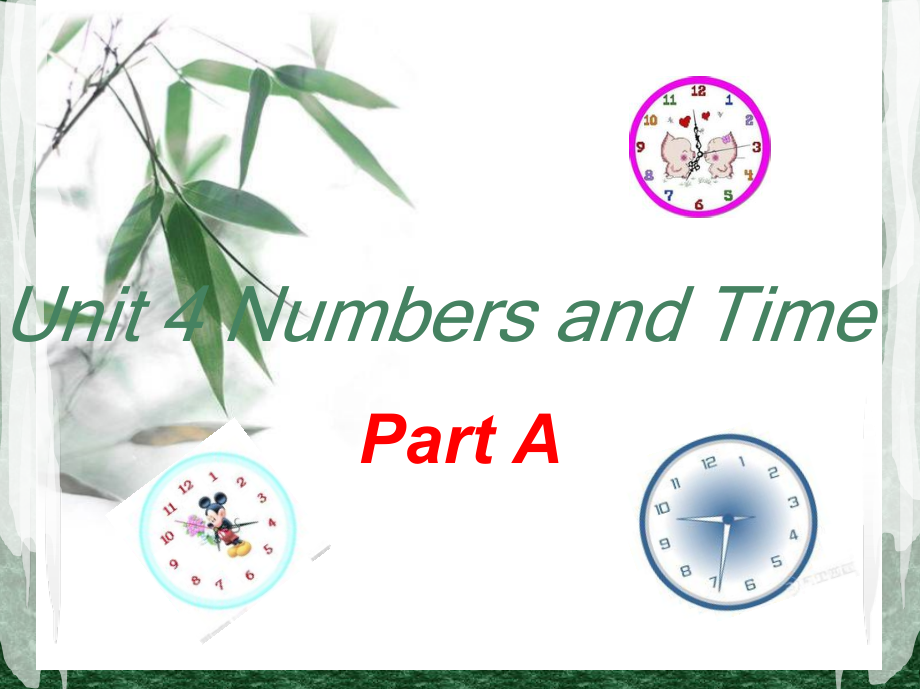 闽教版四年级上册Unit 4 Numbers and Time-Part A-ppt课件-(含教案)--(编号：201c1).zip