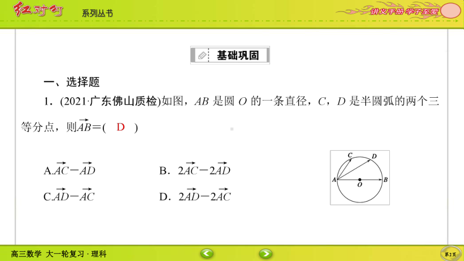 （2022讲与练 高三理科数学一轮复习PPT）课时作业28(002).ppt_第2页