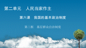 第6课 第3框 基层群众自治制度 课件-2021学年高一政治统编版必修三.pptx