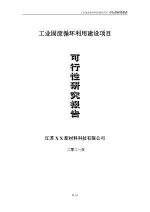 工业固废循环利用建设项目可行性研究报告-立项方案.doc