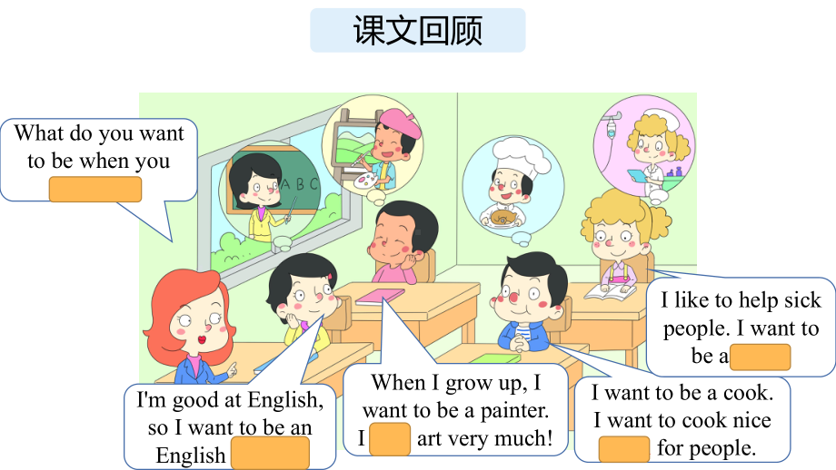 教科版（广州）四年级上册英语Module 6Unit 11 I want to be a painter 第二课时 ppt课件.pptx_第3页