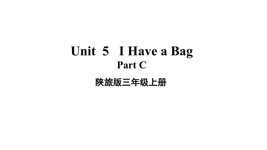 陕旅版三年级上册英语Unit 5 I have a bag Part Cppt课件（含音频）.zip