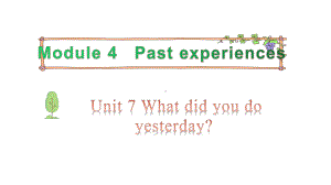 教科版（广州）六年级上册英语Module 4 past experiences Unit 7 What did you do yesterday 第1课时 ppt课件.pptx