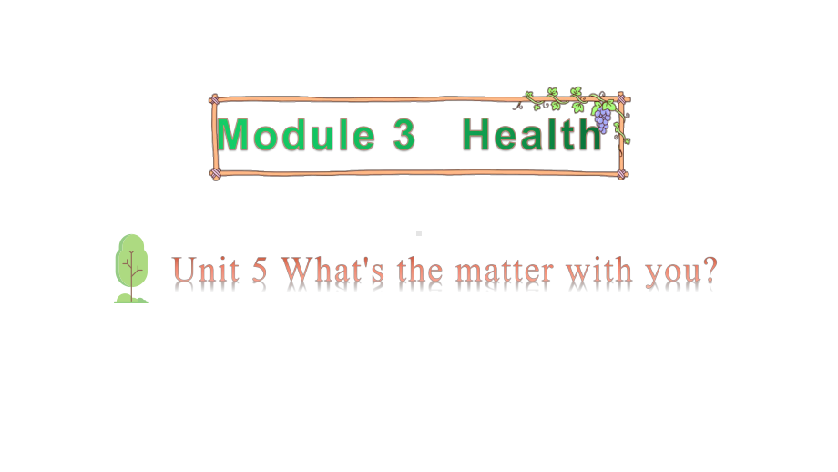 教科版（广州）六年级上册英语Module 3 Health Unit 5 What's the matter with you？第1课时ppt课件.pptx_第1页