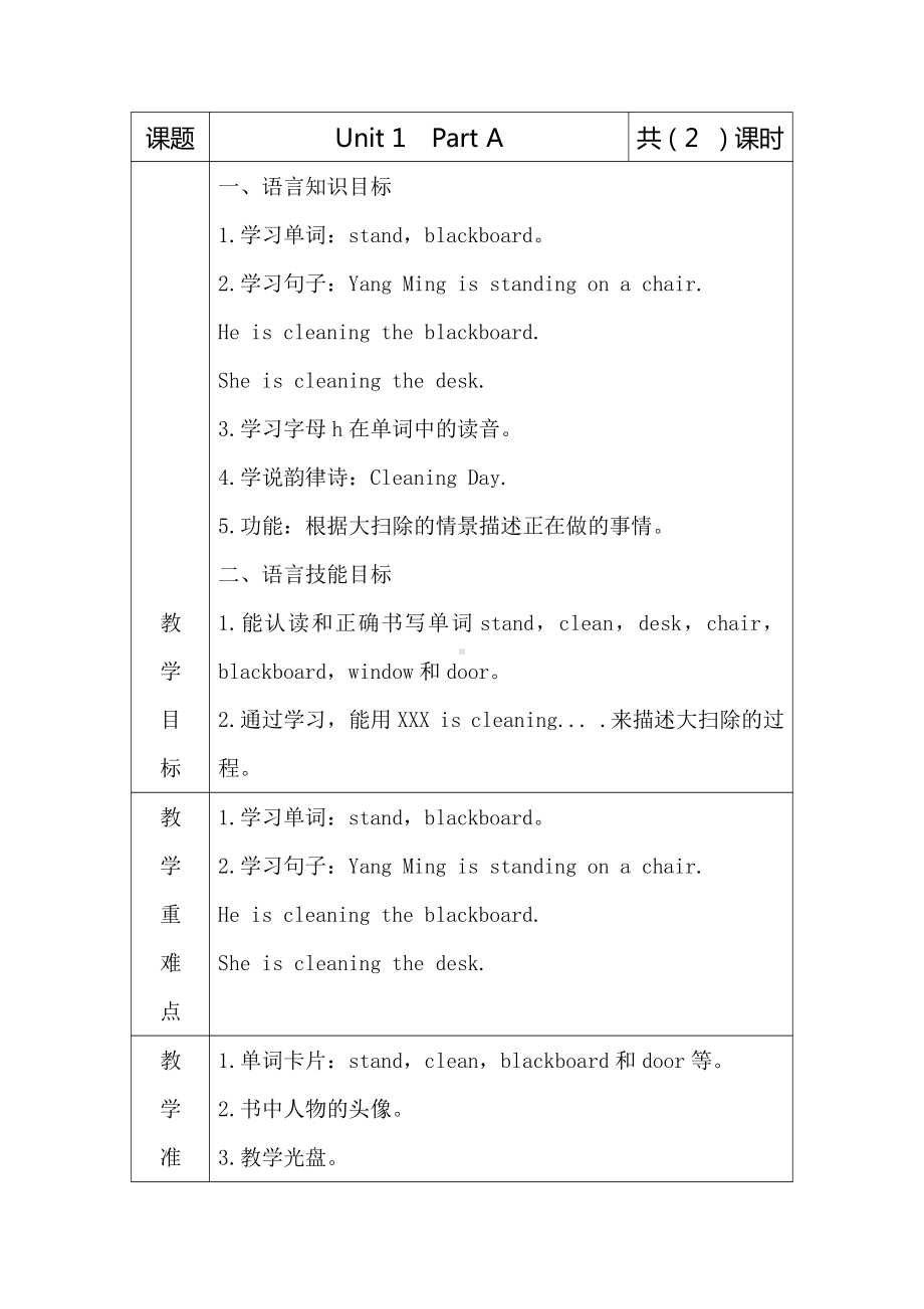 闽教版三年级上册Unit 2 Greetings-Part A-教案、教学设计--(配套课件编号：7016a).doc_第1页