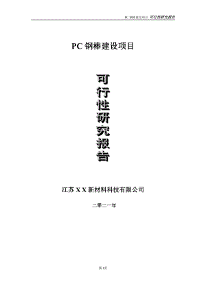 PC钢棒项目可行性研究报告-立项方案.doc