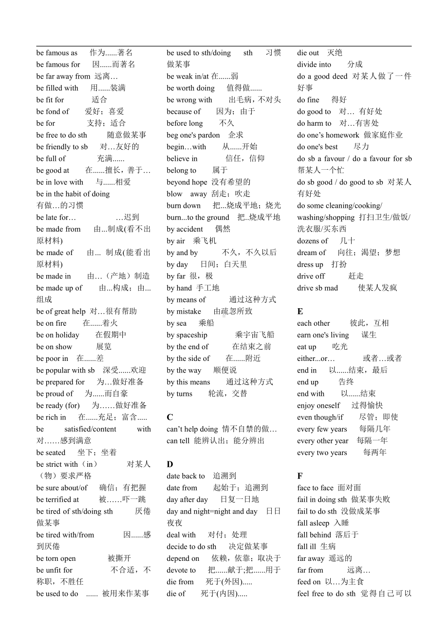 2022届高考英语短语总结.doc_第2页