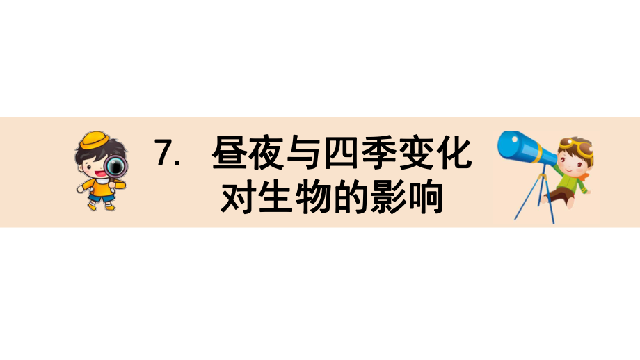 2021新教科版六年级上册科学2.7昼夜交替和四季变化对生物的影响 ppt课件（含教案）.zip