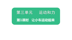 2021新教科版四年级上册科学3.1.《让小车运动起来》 ppt课件.pptx