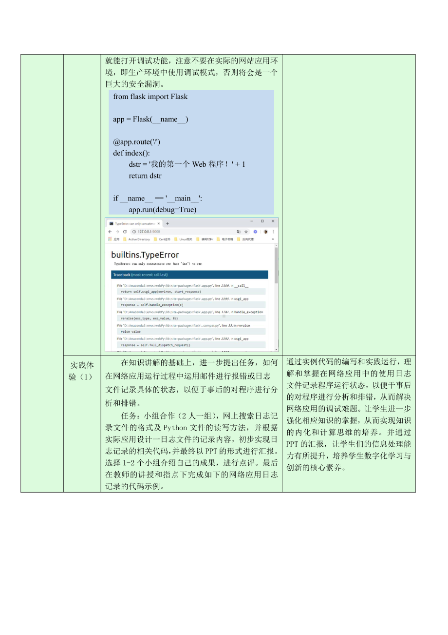 （2021新浙教版）高中信息技术必修二2.6.4 网络应用软件开发-网络应用调试发布 教学设计.docx_第2页