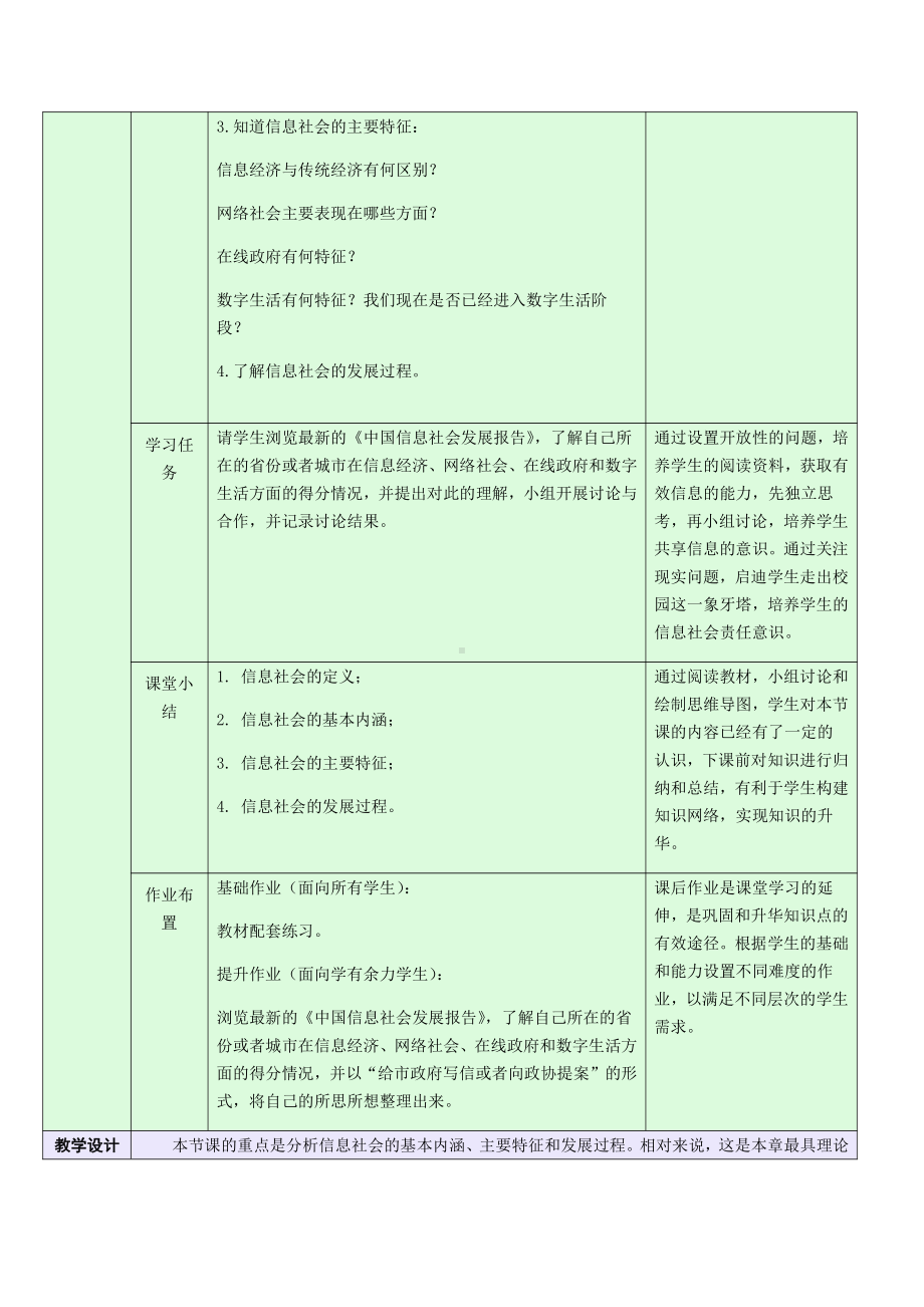 （2021新浙教版）高中信息技术必修二1.4 信息社会及其发展 教学设计.docx_第3页