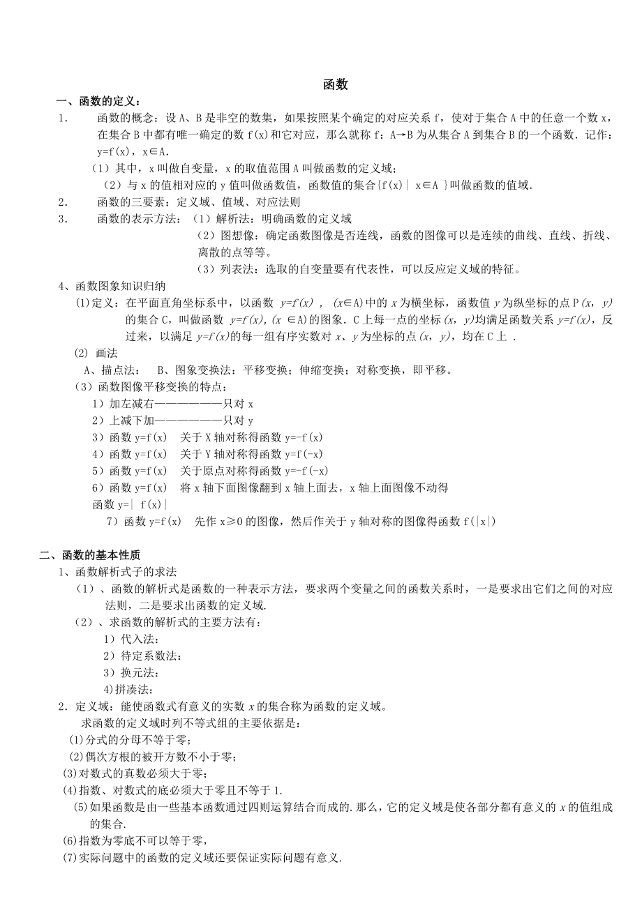 高考数学函数知识点总结.doc_第1页