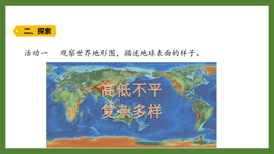 新教科版2021~2022五年级科学上册第二单元《1地球的表面》课件.pptx_第3页