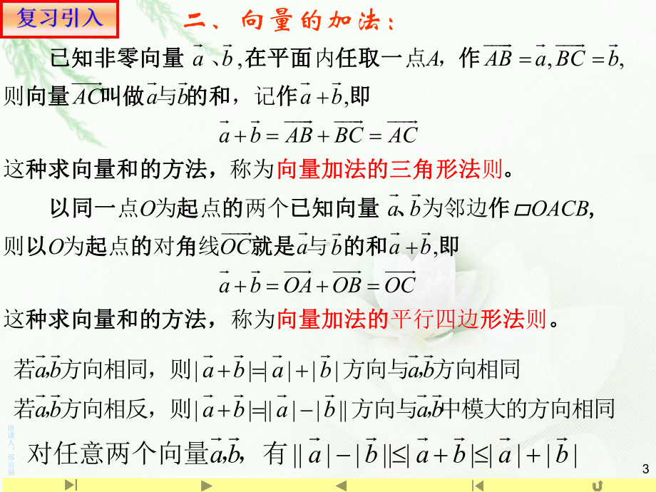 （2021新教材）人教A版高中数学必修第二册6.2.2向量减法运算及其几何意义ppt课件.ppt_第3页