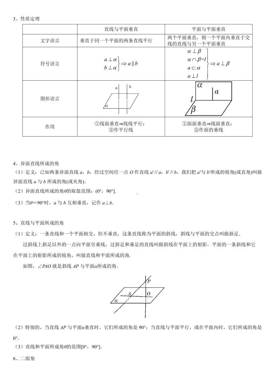 （2021新教材）人教A版高中数学必修第二册8.6空间直线、平面的垂直同步讲义（机构专用）.doc_第2页