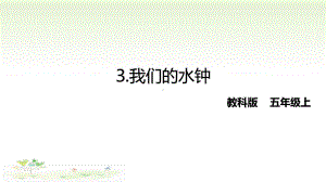 2021新教科版五年级上册科学3-3 我们的水钟 ppt课件.pptx