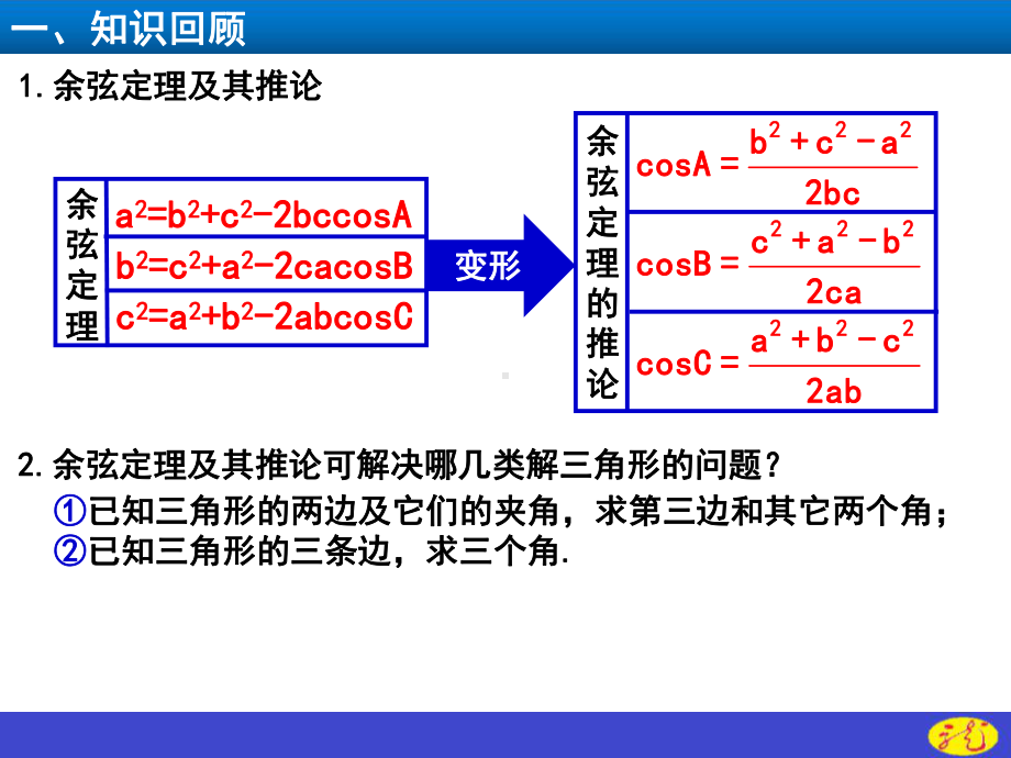 （2021新教材）人教A版高中数学必修第二册6.4.3第3课时(正、余弦定理的综合应用)ppt课件.ppt_第2页