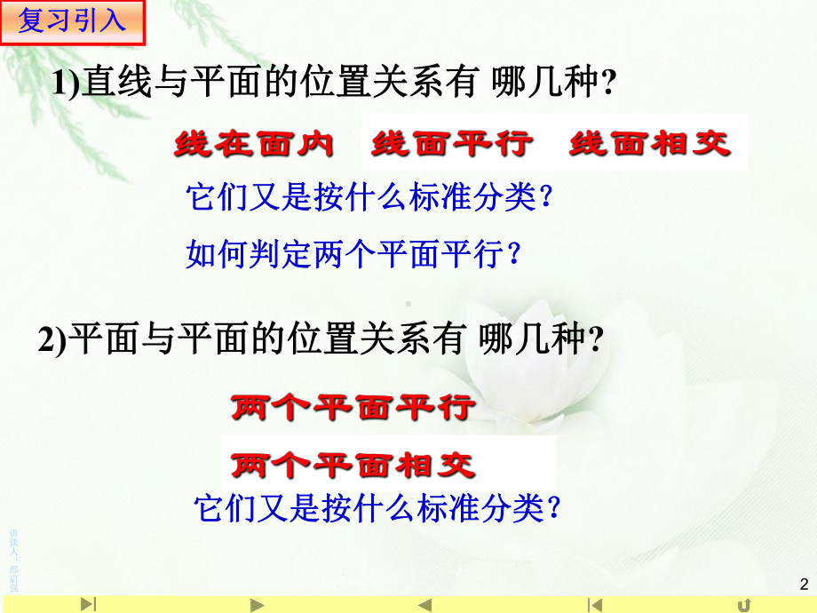 （2021新教材）人教A版高中数学必修第二册8.5.3平面与平面平行ppt课件.ppt_第2页