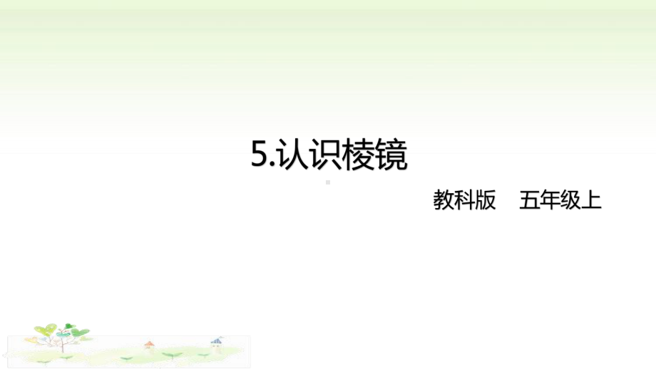 2021新教科版五年级上册科学1-5 认识棱镜ppt课件.pptx_第1页