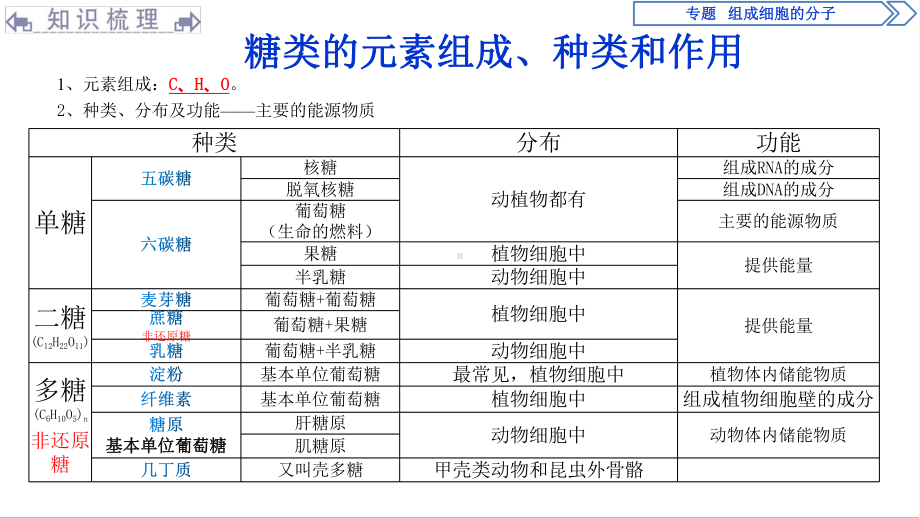 必修1生物新教材人教 第2章组成细胞的分子 复习.pptx_第3页