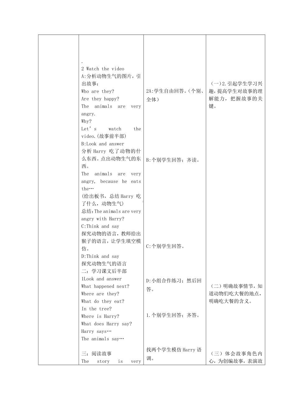 人教版（新起点）三年级上册Unit 3 Food-Story Time-教案、教学设计-市级公开课-(配套课件编号：62c07).doc_第3页