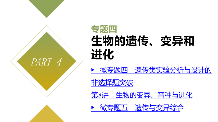 必修1生物新教材人教 专题四　生物的遗传、变异和进化.pptx_第2页